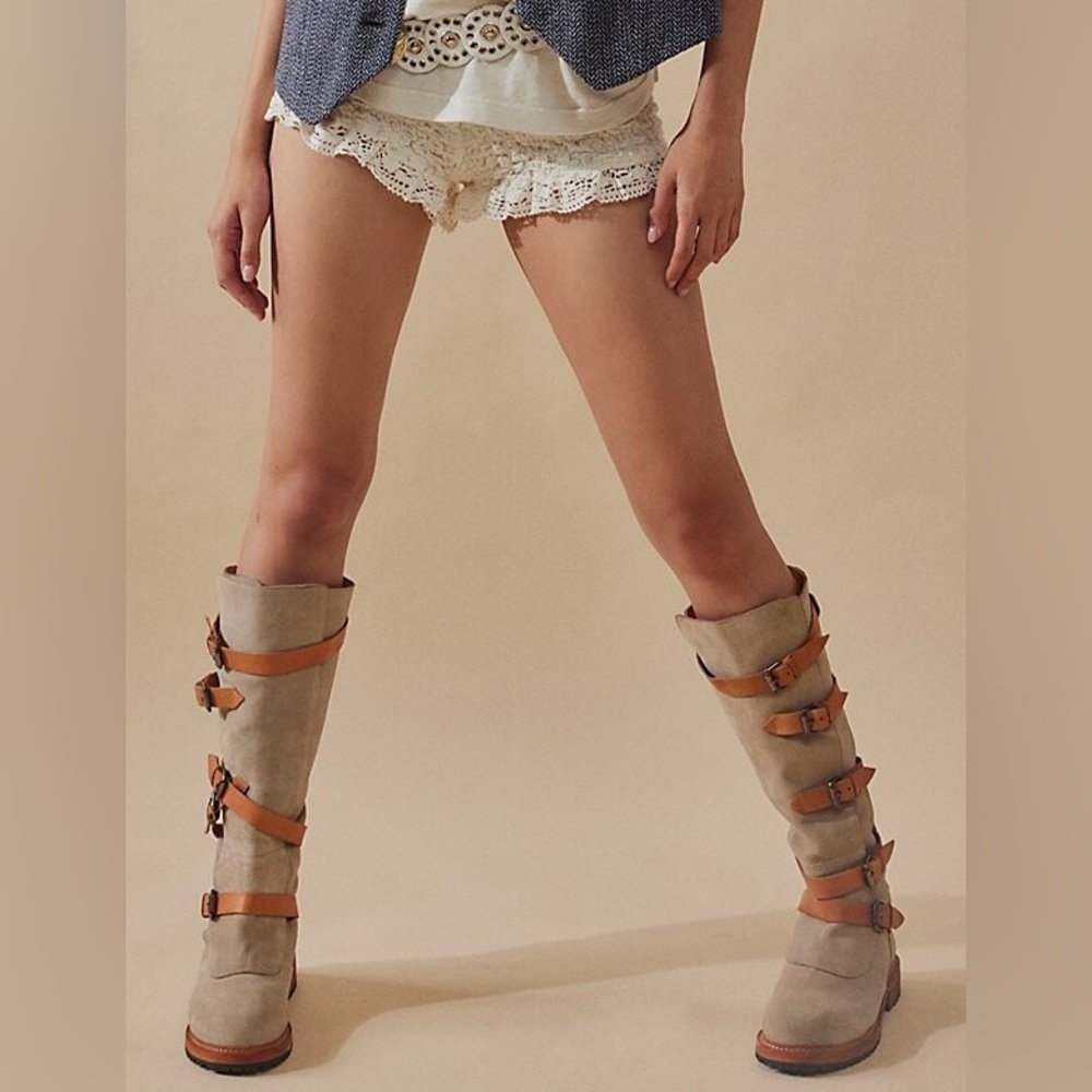 NWOB Free People Tristie Buckle Boots NWOT size 8